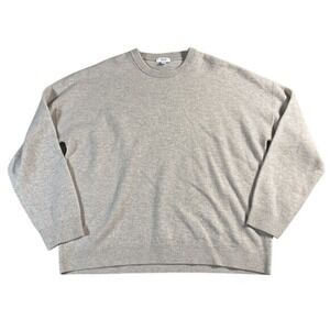 Reiss Men's Sweater 100% Merino Wool Crew Neutral‎ Fall Winter Holiday XXL Cream